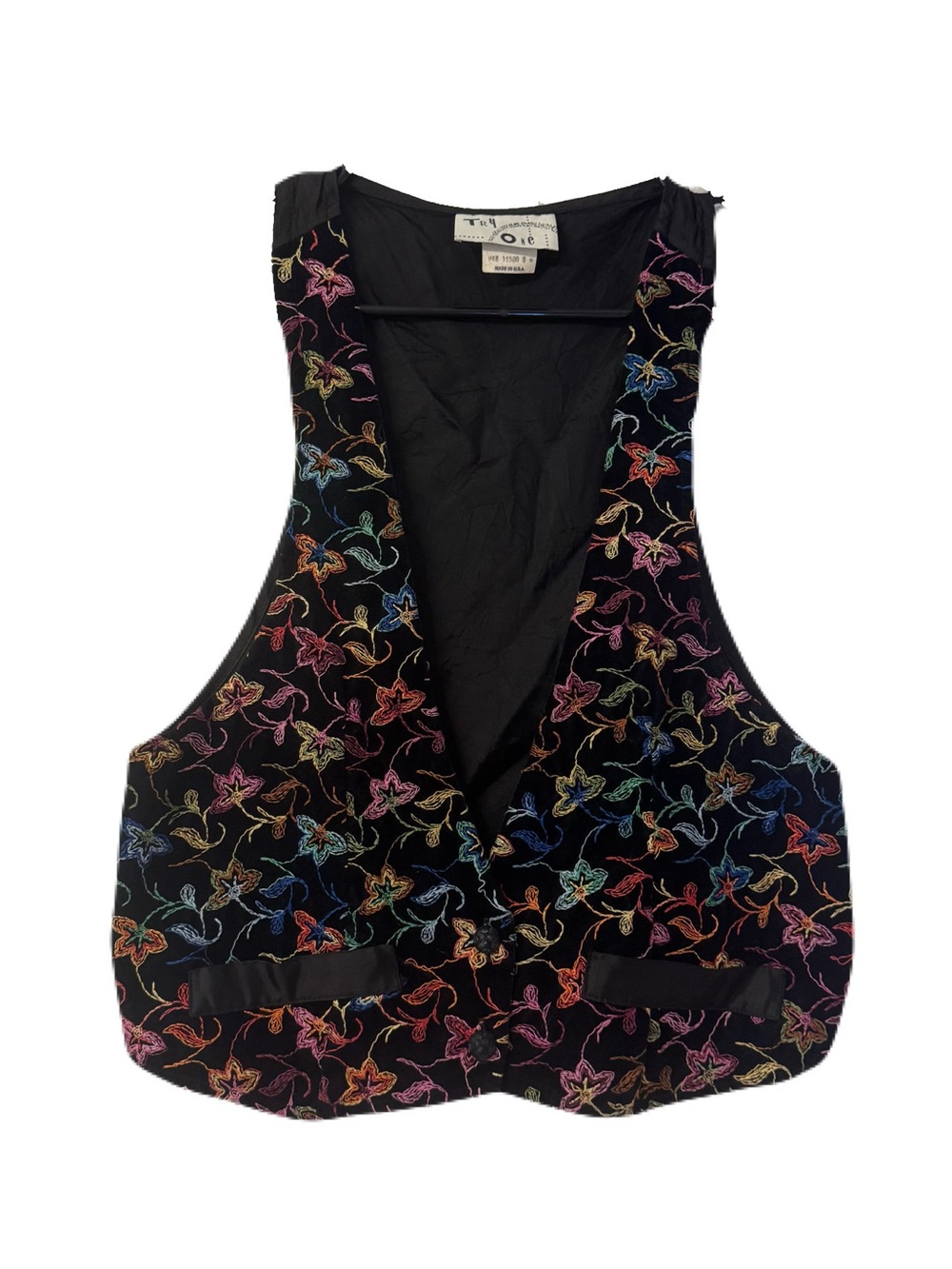 Vintage Multicolor Embroidered Vest